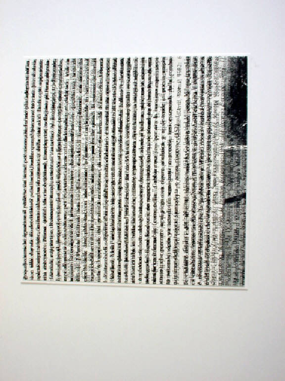 Distruzione di un testo critico importante, Astratto (disegno) di Parisi Giuseppe Vittorio (sec. XX)