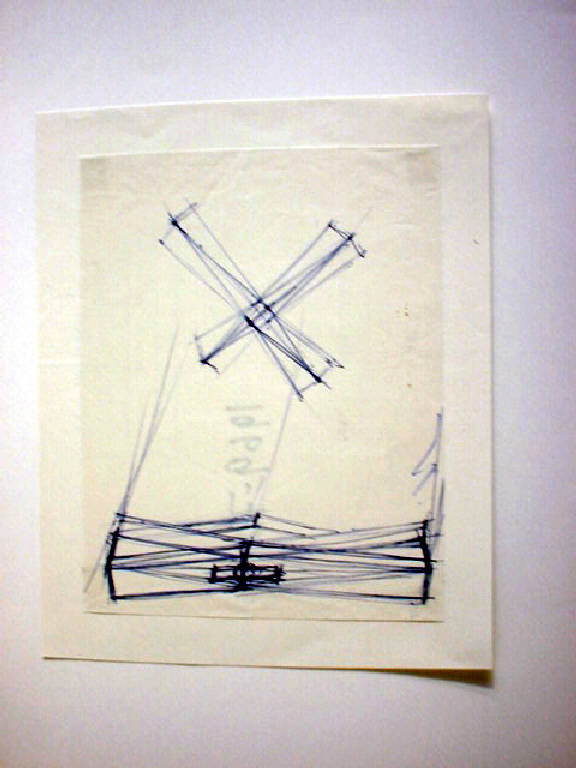 Studi su Giedion, Progetto (disegno) di Parisi Giuseppe Vittorio (sec. XX)