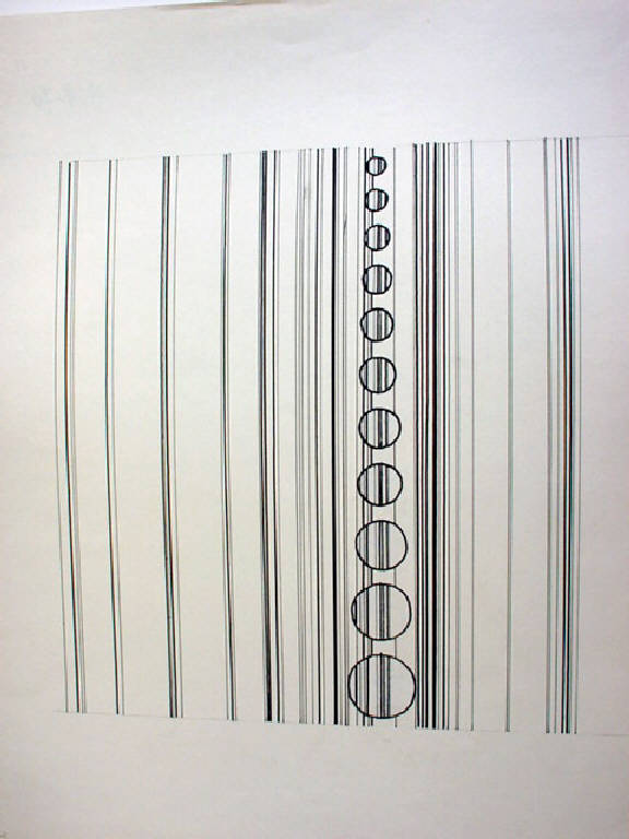 Composizione verticale, Astratto (disegno) di Parisi Giuseppe Vittorio (sec. XX)