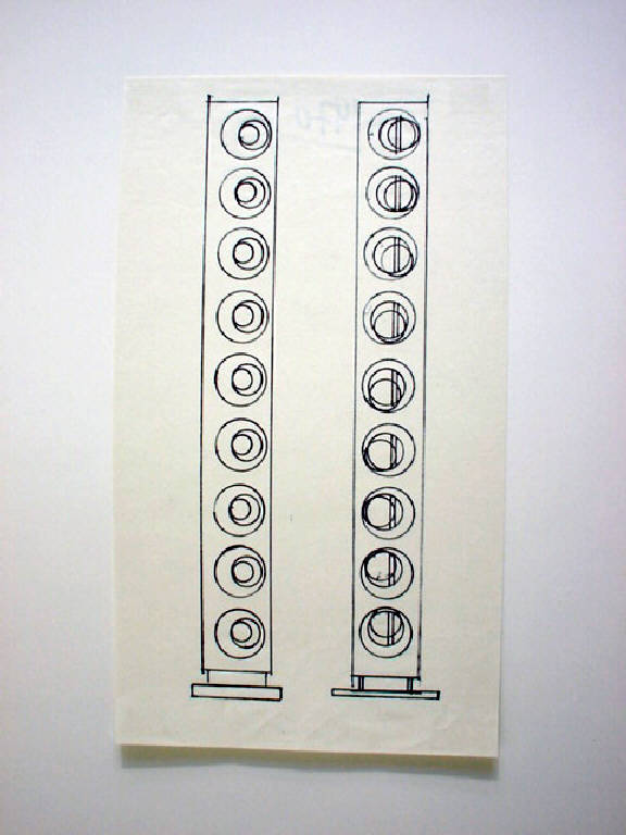 Studio per composizione modulare, Progetto (disegno) di Parisi Giuseppe Vittorio (sec. XX)