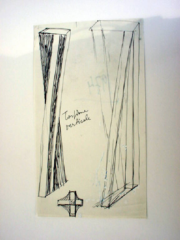 Studi per composizioni modulari, Progetto (disegno) di Parisi Giuseppe Vittorio (sec. XX)