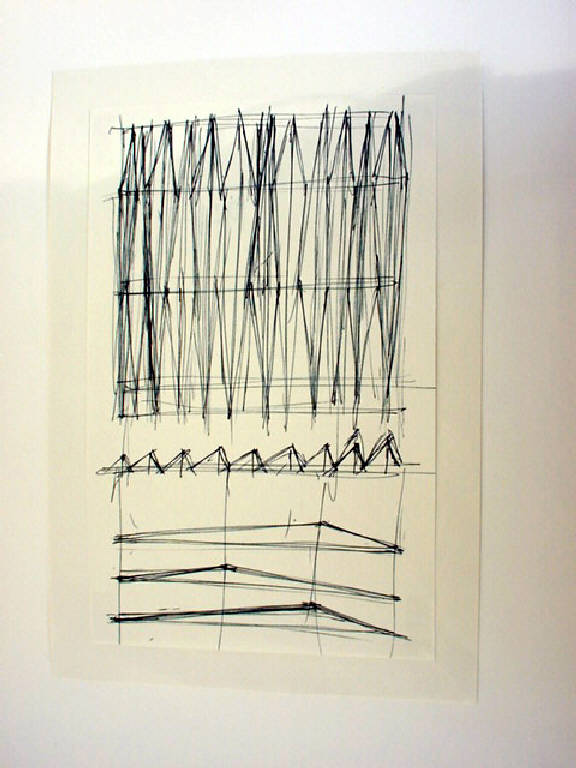Studio per modulo tridimensionale, Progetto (disegno) di Parisi Giuseppe Vittorio (sec. XX)