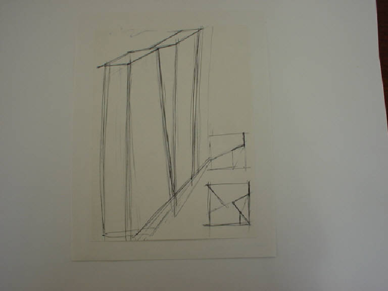 Studio per modulo tridimensionale, Progetto (disegno) di Parisi Giuseppe Vittorio (sec. XX)