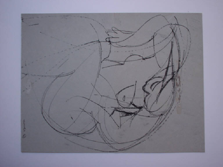 Nudo femminile (disegno) di Mazzullo Giuseppe (sec. XX)