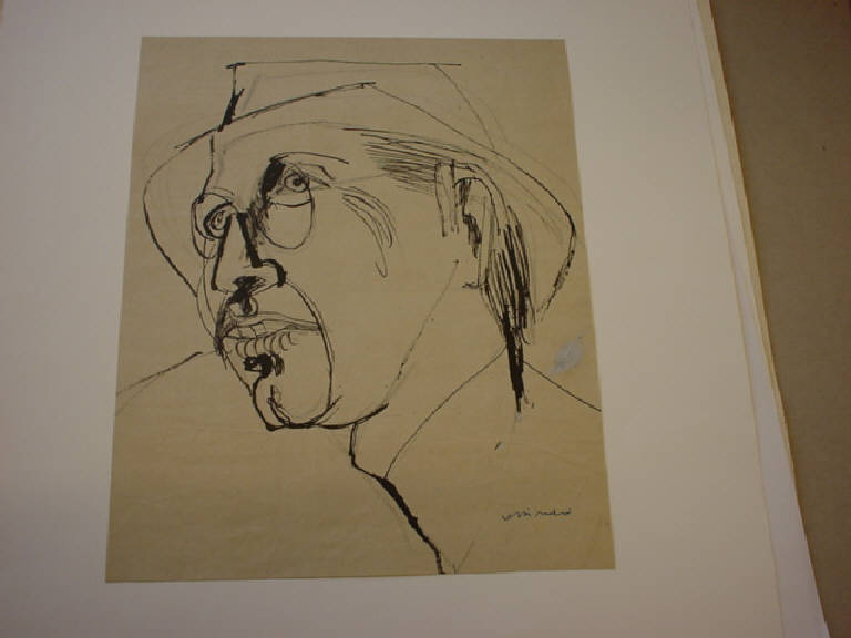 Ritratto d'uomo (disegno) di Cassinari Bruno (sec. XX)