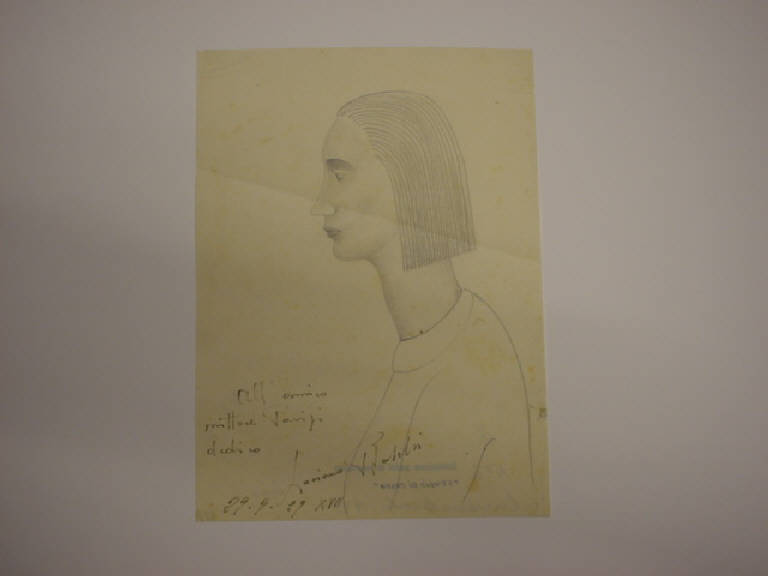 Profilo femminile (disegno) di Boschi L. (sec. XX)