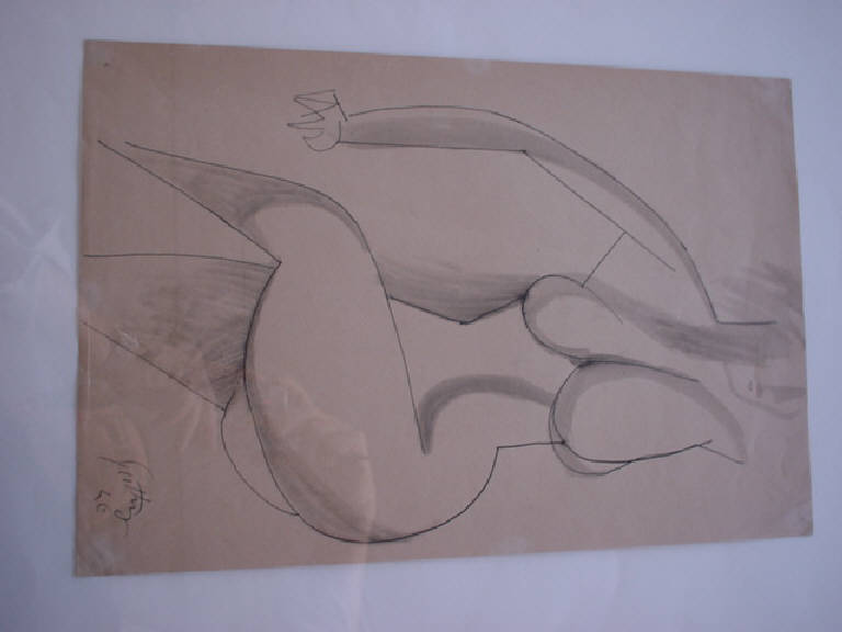 Nudo femminile (disegno) di Renato Guttuso (sec. XX)
