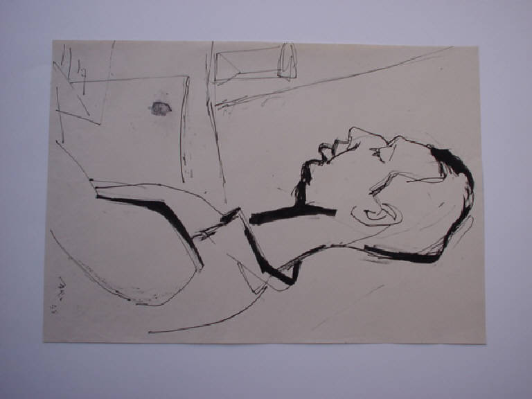 Ritratto di G. V. Parisi (disegno) di Mirabella Saro (sec. XX)