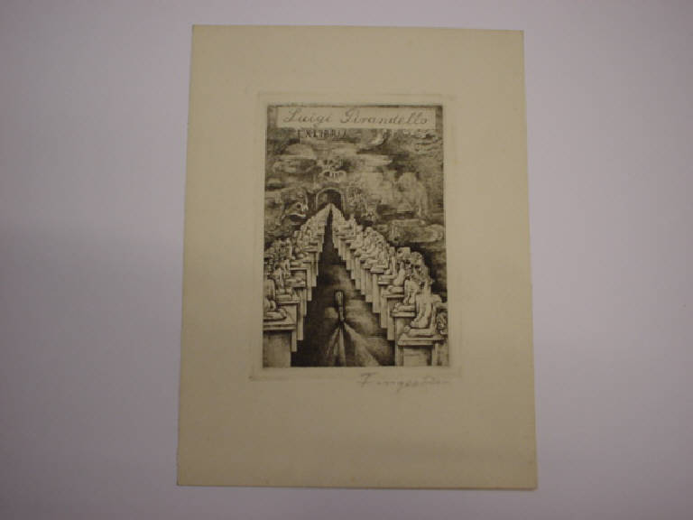 Ex Libris per Luigi Pirandello (disegno) di Fingesten Michele (sec. XX)