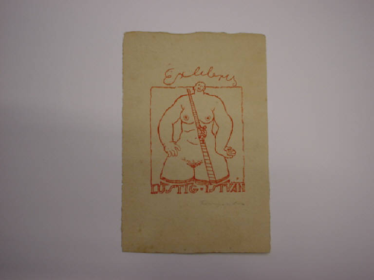 Ex Libris per L. Istvan (disegno) di Fingesten Michele (sec. XX)