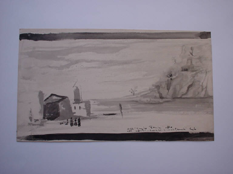 Scena per"L'oceano" di Andreyev (disegno) di Germini C (sec. XX)