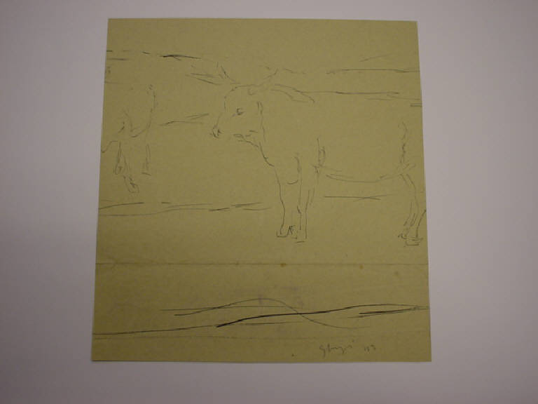 Il vitello (disegno) di Bianchi Gian Luigi (sec. XX)