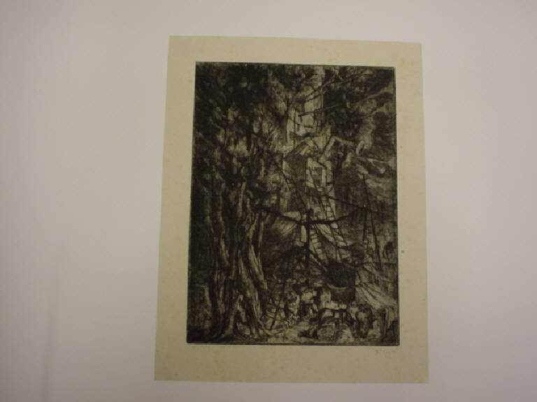 Illustrazione per la Secchia rapita ( Cap. 10 ) (disegno) di Fiume Salvatore (sec. XX)