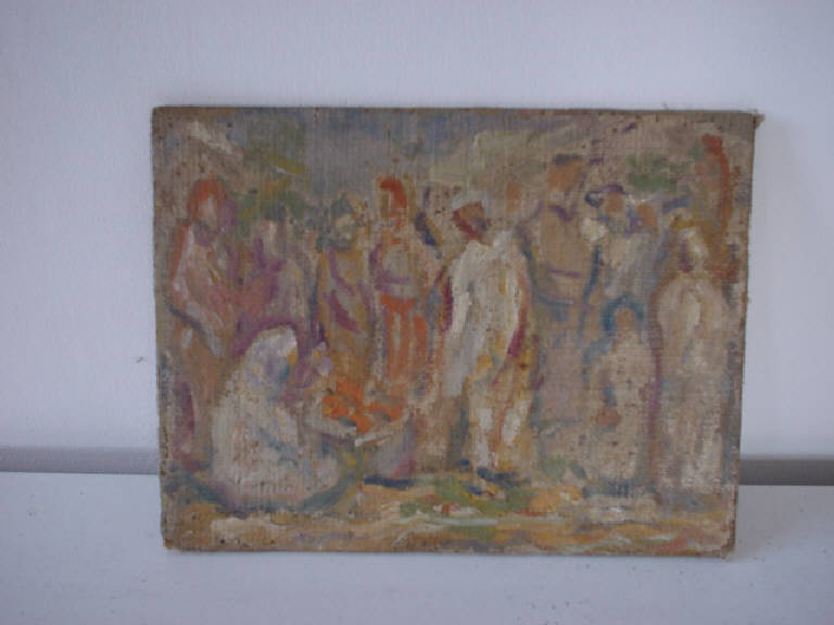 Mercato africano (dipinto) di Parisi Giuseppe Vittorio (sec. XX)