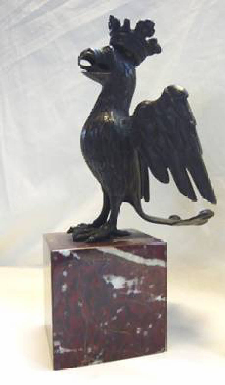 aquila coronata (scultura) - arte italiana (sec. XV)