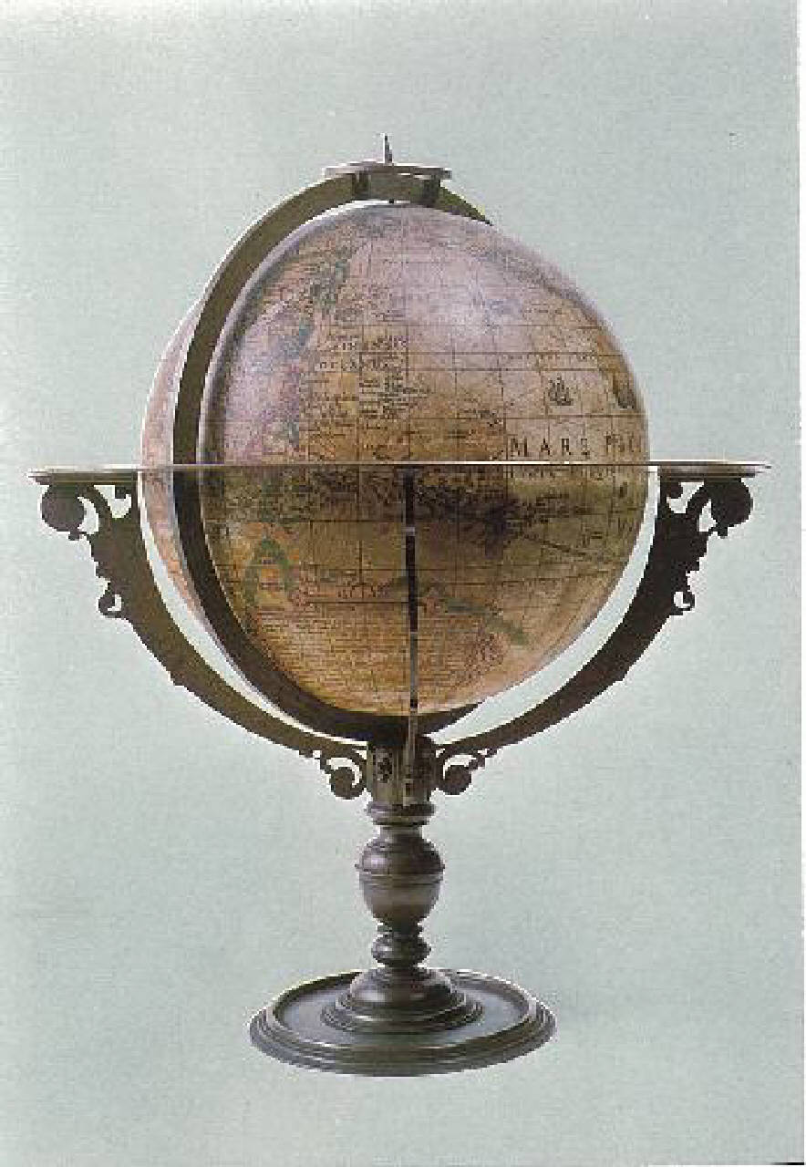 raffigurazioni di continenti e mari (sfera terrestre) - arte fiamminga (sec. XVII)