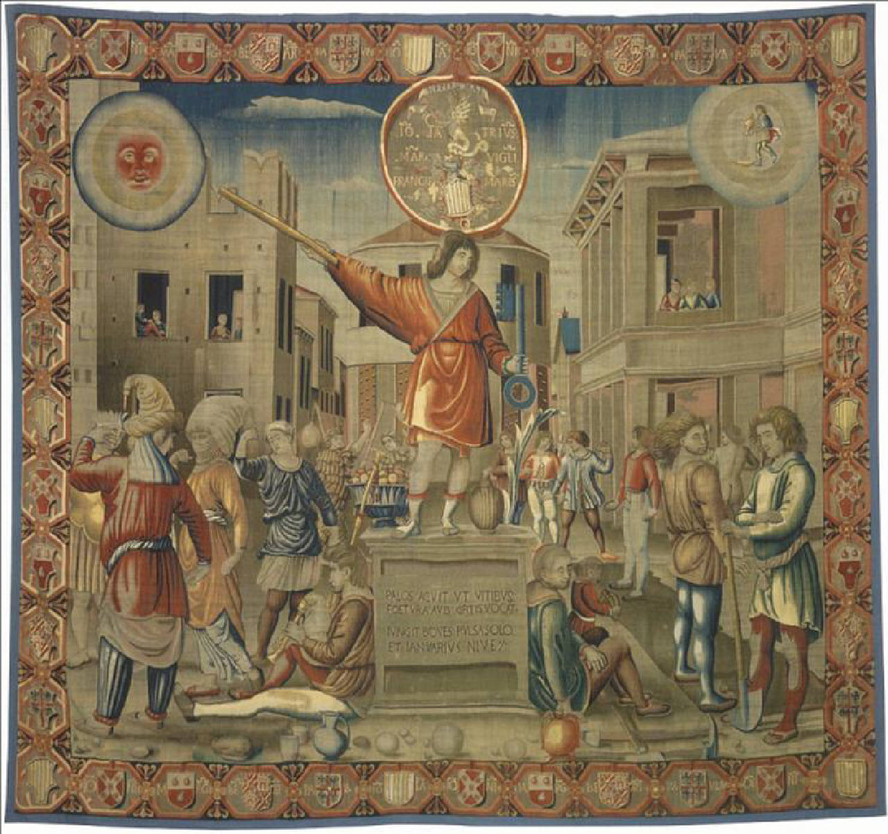 Gennaio (arazzo) di Benedetto da Milano; Bramantino [per Suardi, Bartolomeo] (inizio sec. XVI)