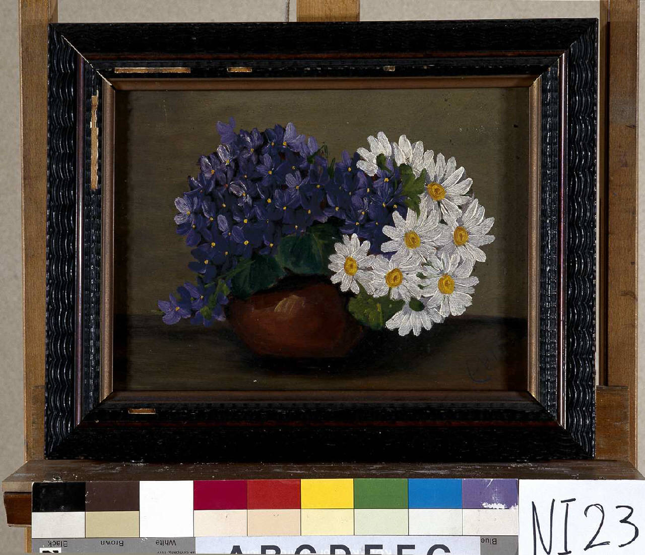 Vaso con fiori (dipinto) di Chiesa (prima metà sec. XX)