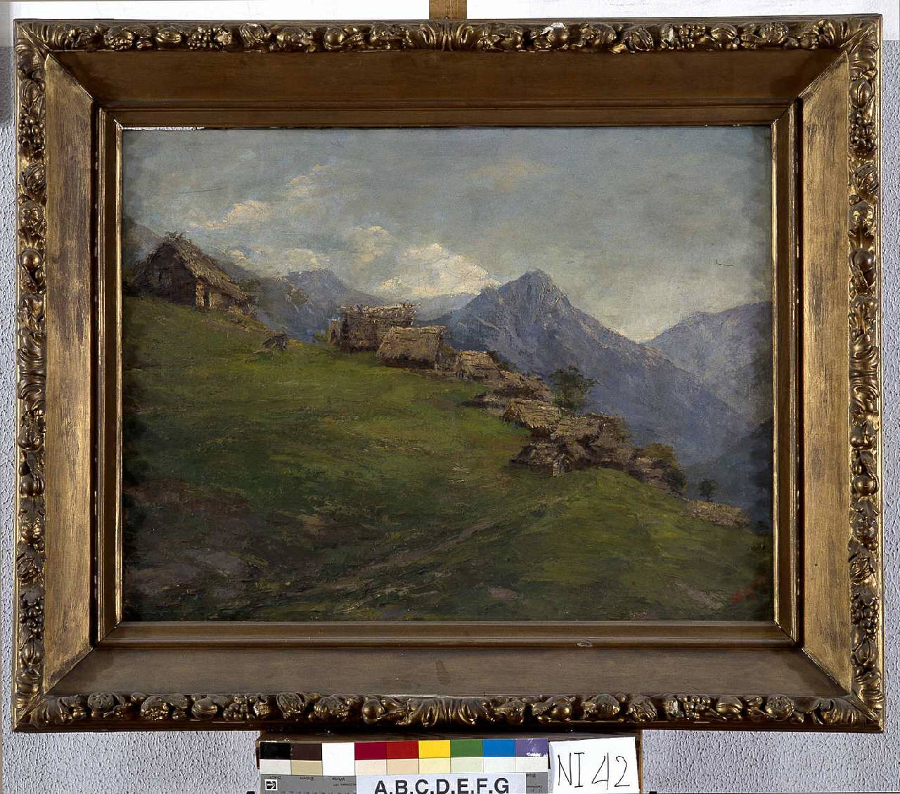 Paesaggio montano (dipinto) di Martignoni Adele (fine sec. XIX)