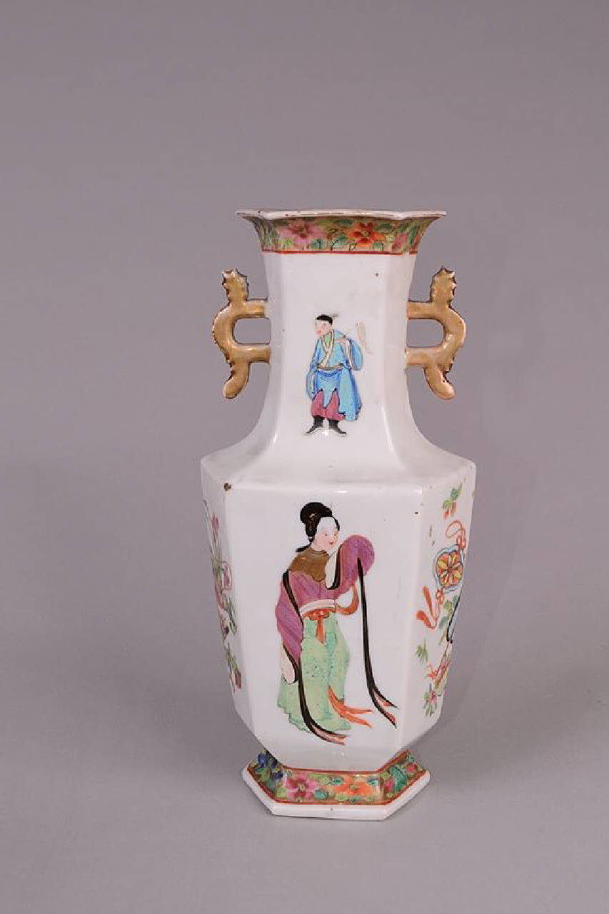 vaso esagonale - produzione cinese (fine sec. XIX)