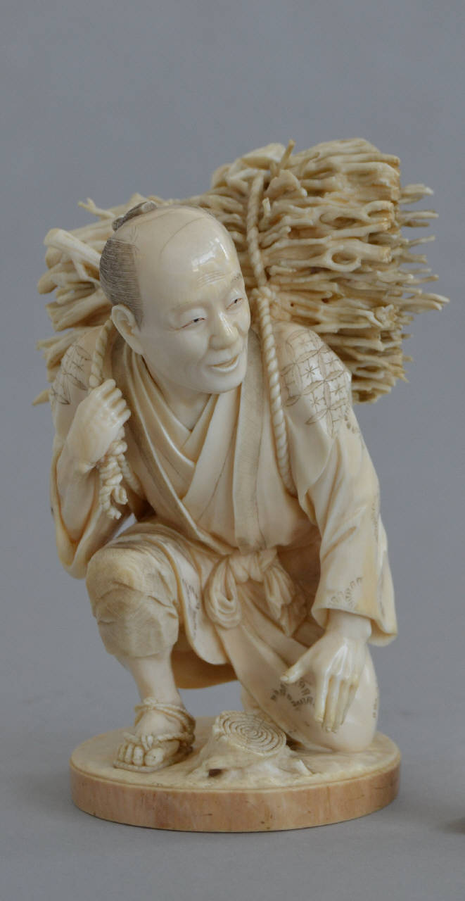 Legnaiolo (statuetta) - manifattura giapponese (fine/inizio secc. XIX/ XX)
