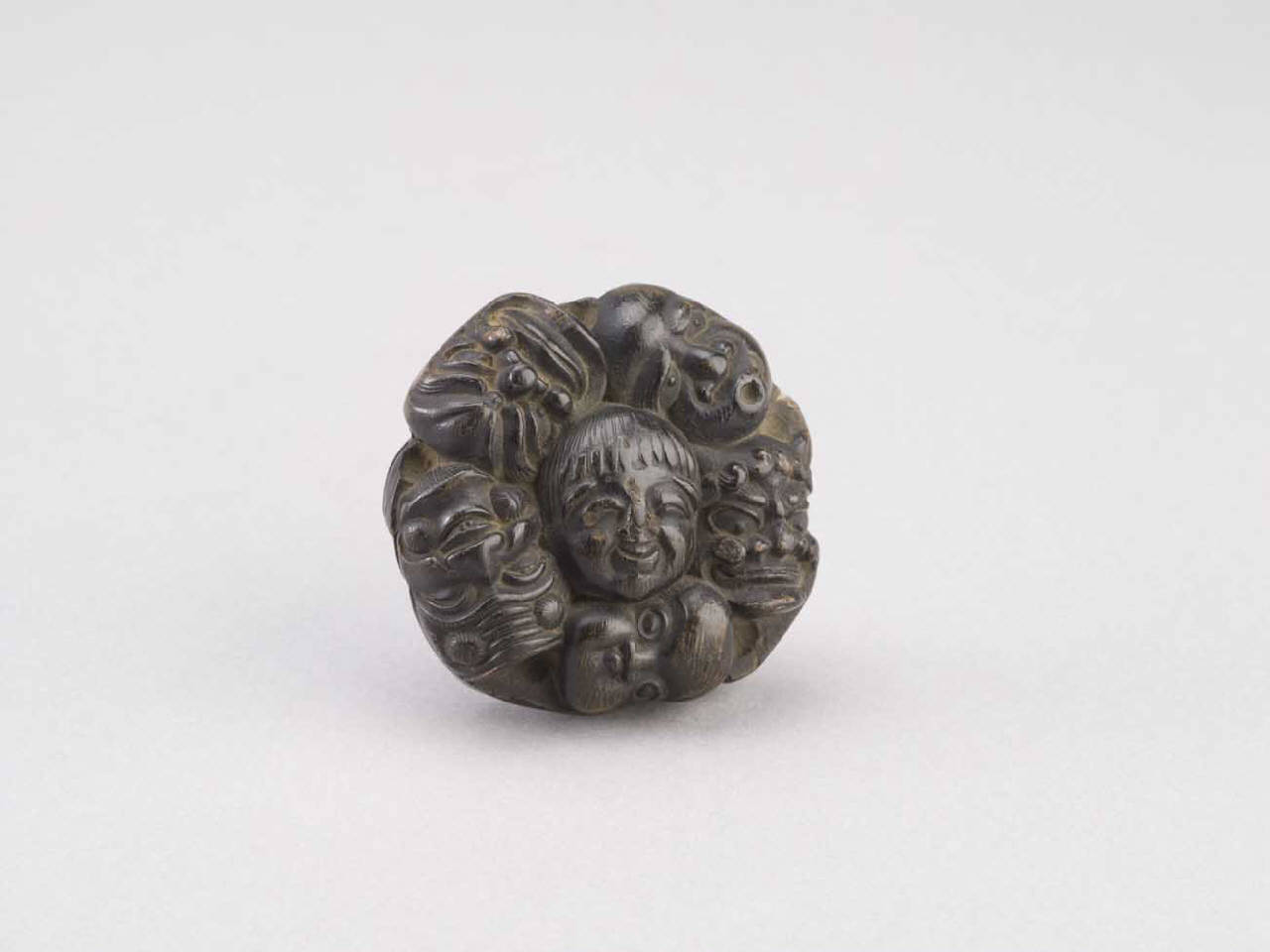 maschere (netsuke) - manifattura giapponese (sec. XIX)