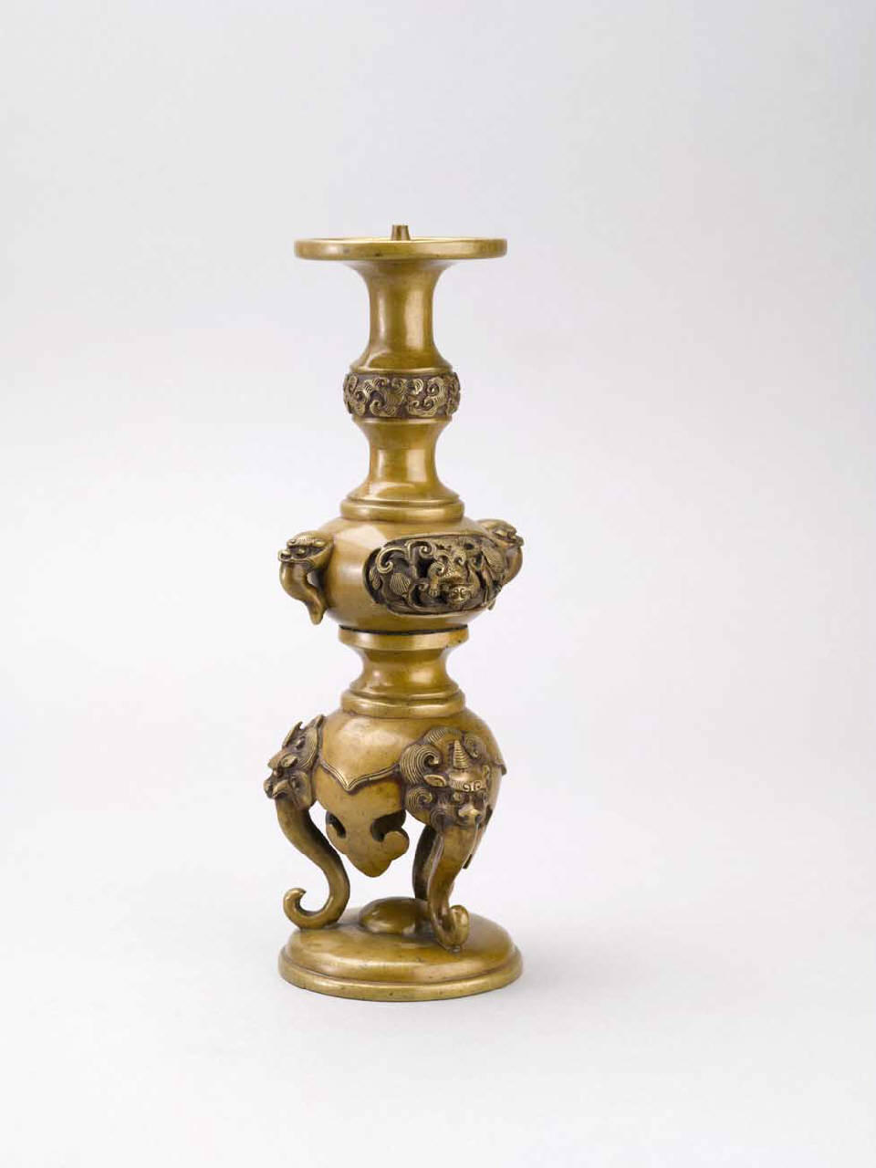 leone cinese (candeliere) - manifattura giapponese (metà|| sec. XIX||sec. XIX)