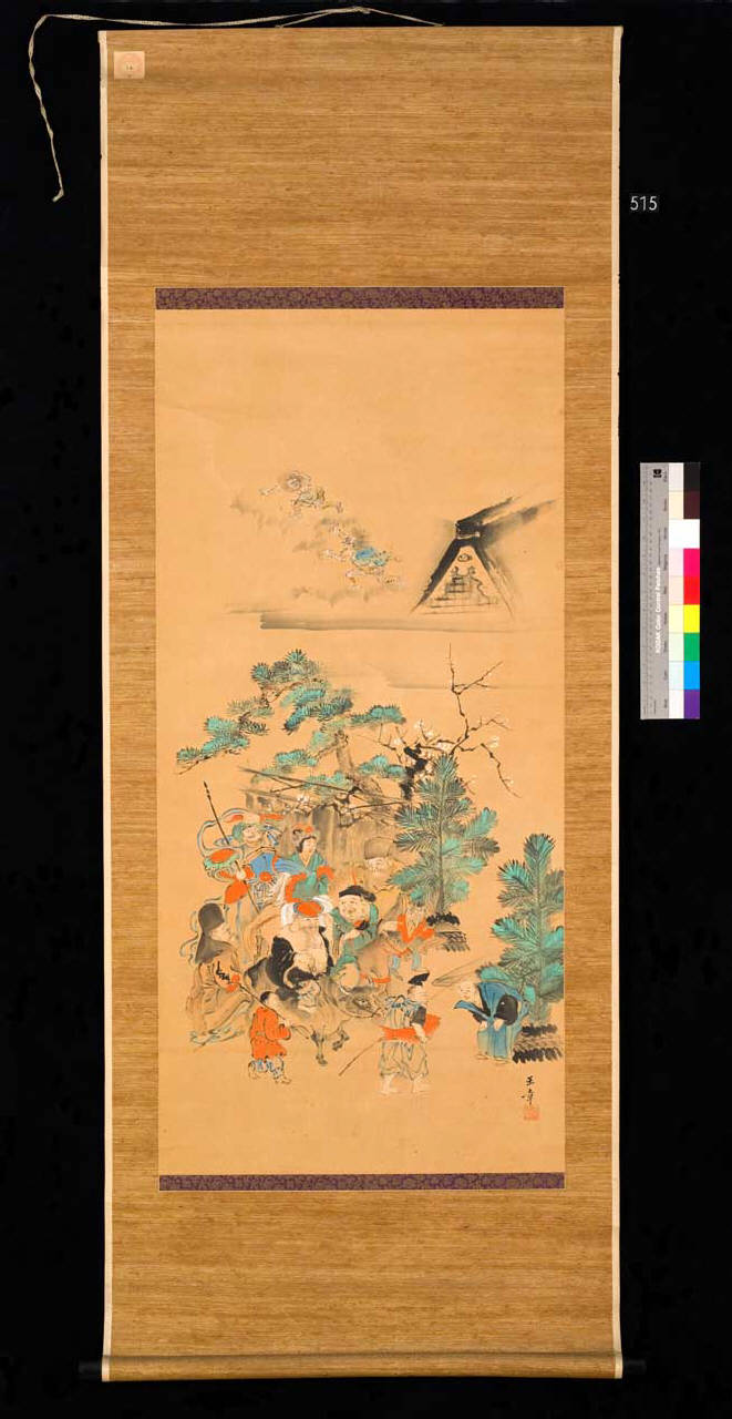 I Sette Dei della Fortuna (dipinto) di Kawabata Gyokusho - ambito giapponese (secc. XIX/ XX)