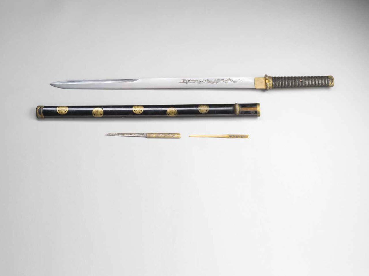 stemma paulonia (spada) - manifattura giapponese (sec. XIX)