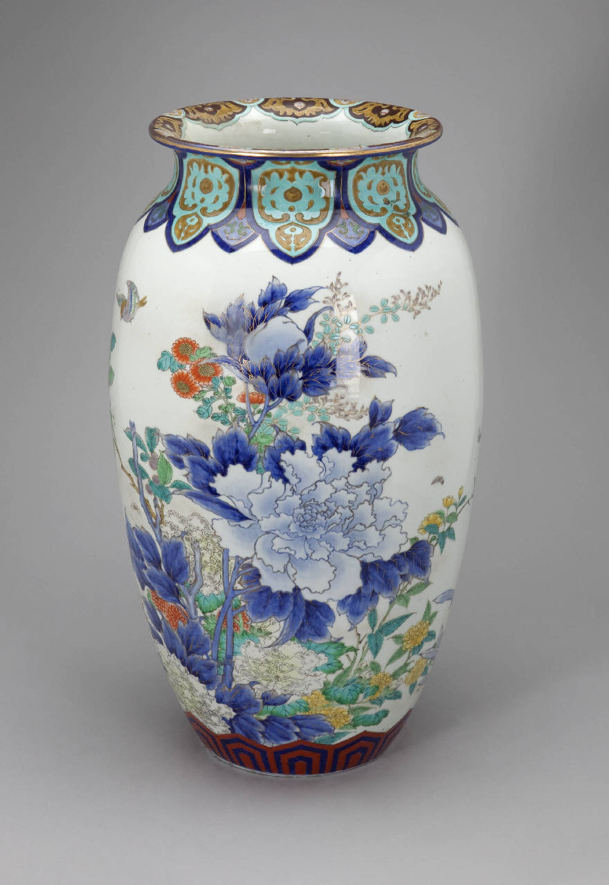 motivi decorativi vegetali (vaso) - manifattura giapponese (ultimo quarto sec. XIX)