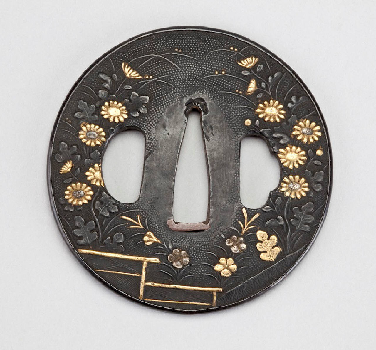 motivi decorativi floreali (elsa) - manifattura giapponese (secc. XVIII/ XIX)