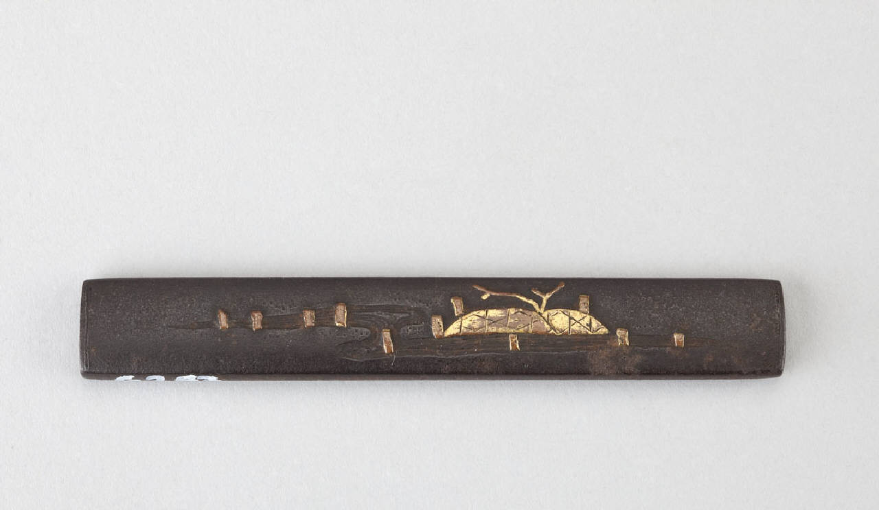 ruscello con collinette (impugnatura di arma bianca) - manifattura giapponese (secc. XVIII/ XIX)