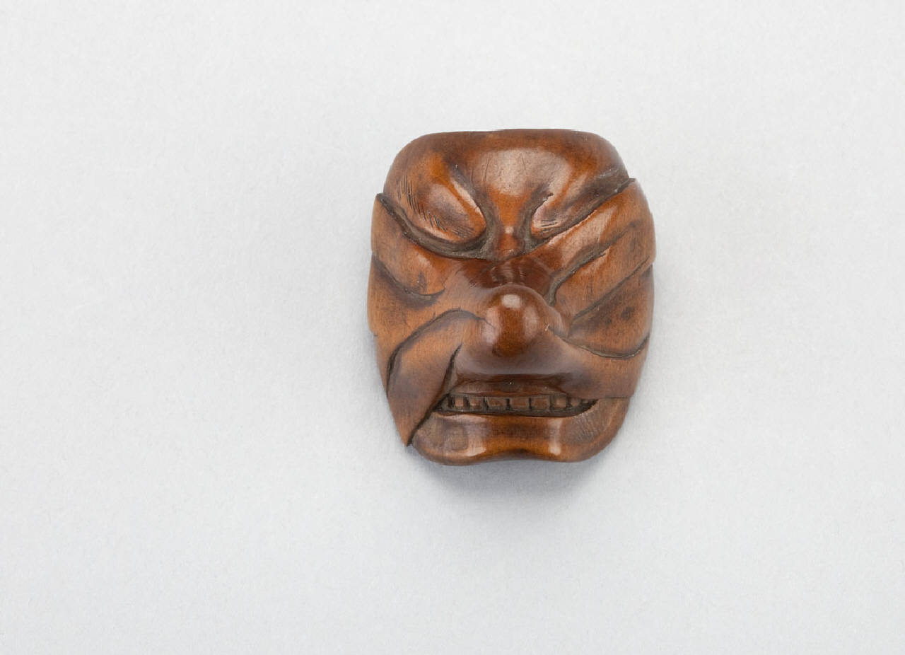 maschera (netsuke) - manifattura giapponese (sec. XIX)