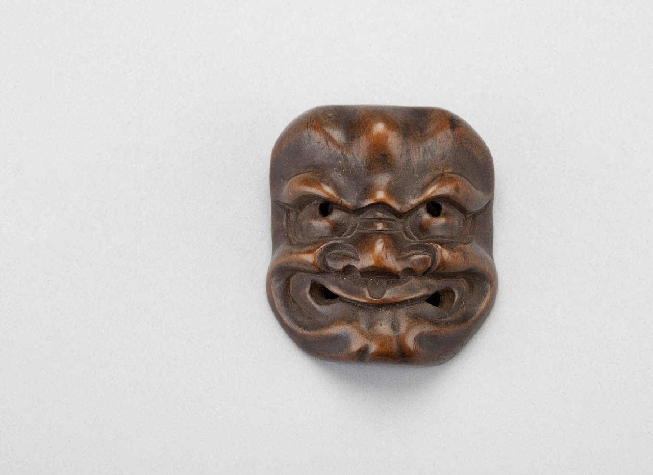 maschera (netsuke) - manifattura giapponese (sec. XIX)