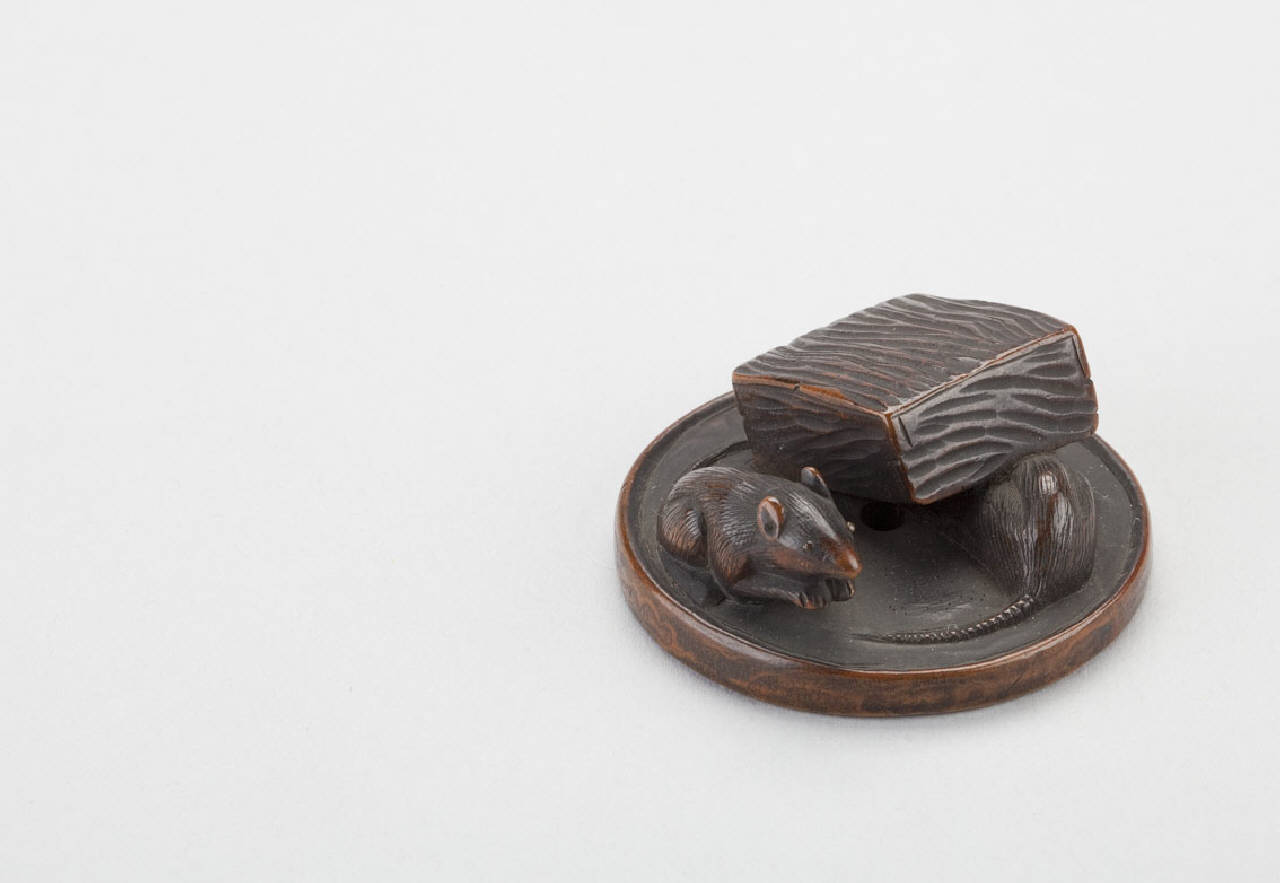 topi (netsuke) - manifattura giapponese (sec. XIX)