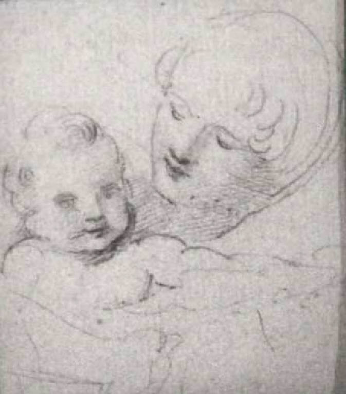 Donna con bambino (disegno) di Bossi, Giuseppe (inizio sec. XIX)
