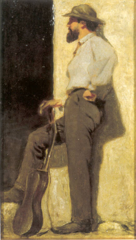 Figura maschile (dipinto) di Pittore italiano (ultimo quarto sec. XIX)