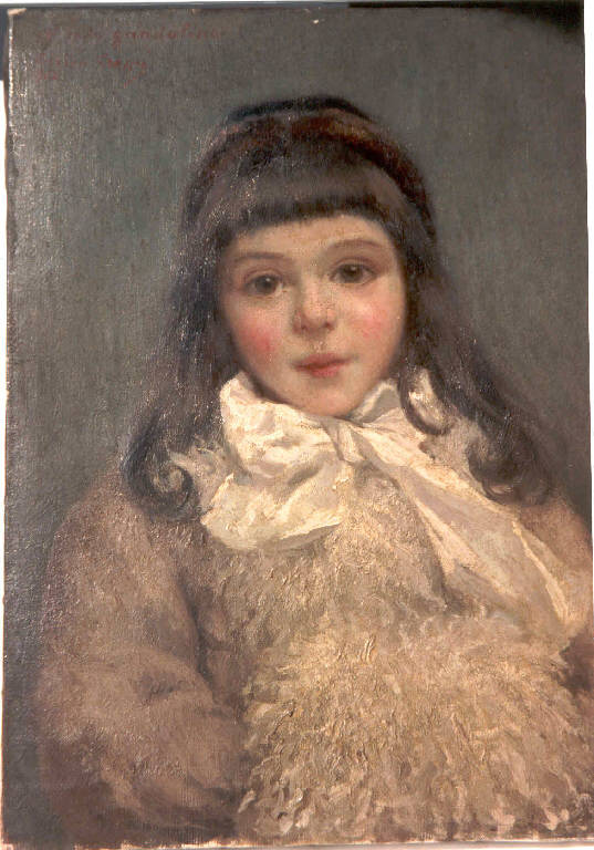 Ritratto della figlia Aurora (dipinto) di Crespi, Enrico (primo quarto sec. XX)