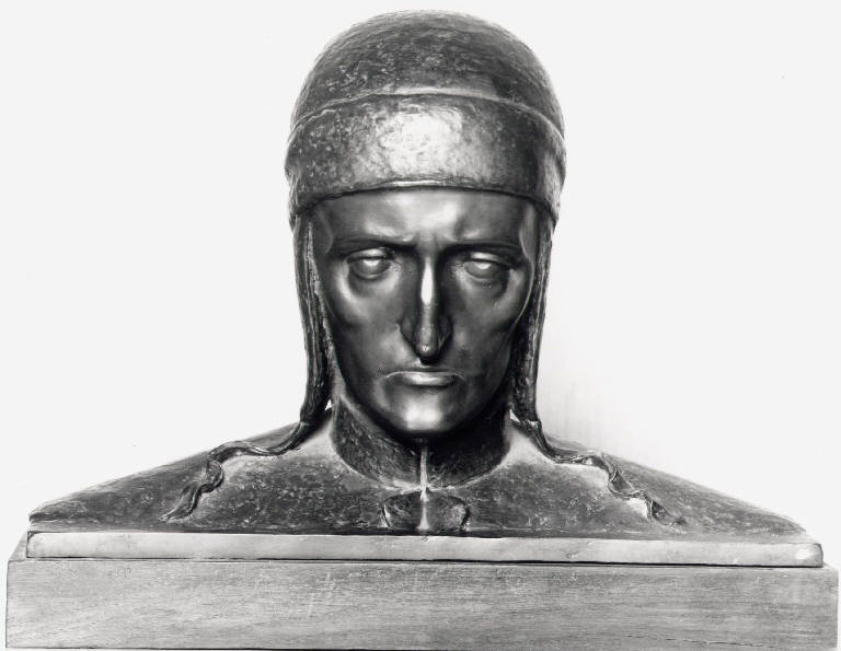 Busto di Dante Alighieri (statua) di Zampieri, Oreste (prima metà sec. XX)
