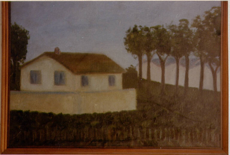 Casa di campagna, casa in campagna (dipinto) di Massetti, A. (seconda metà sec. XX)