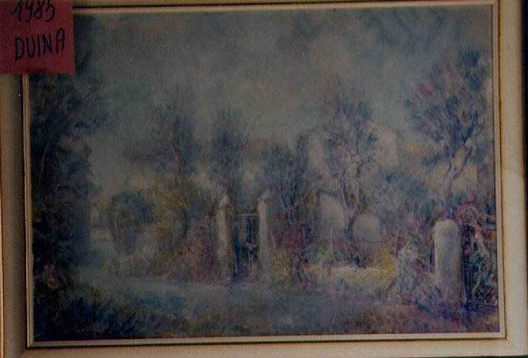 Casa in via Gazzuoli, dimora campestre (dipinto) di Duina (seconda metà sec. XX)