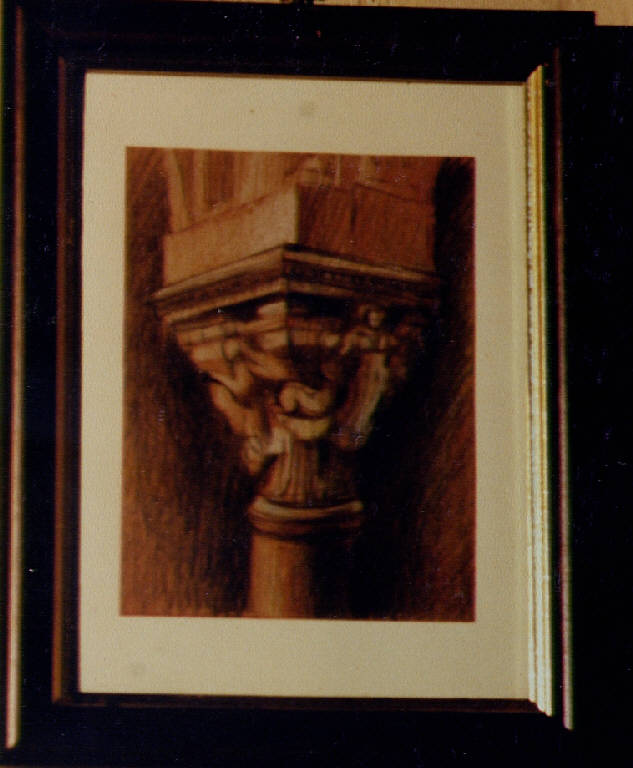Capitello di colonna, capitello di colonna (dipinto) di Pezza (seconda metà sec. XX)