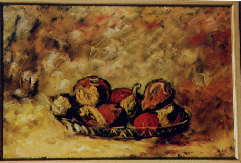 Natura morta, canestro con frutti (dipinto) di Capetti, Agostino (seconda metà sec. XX)