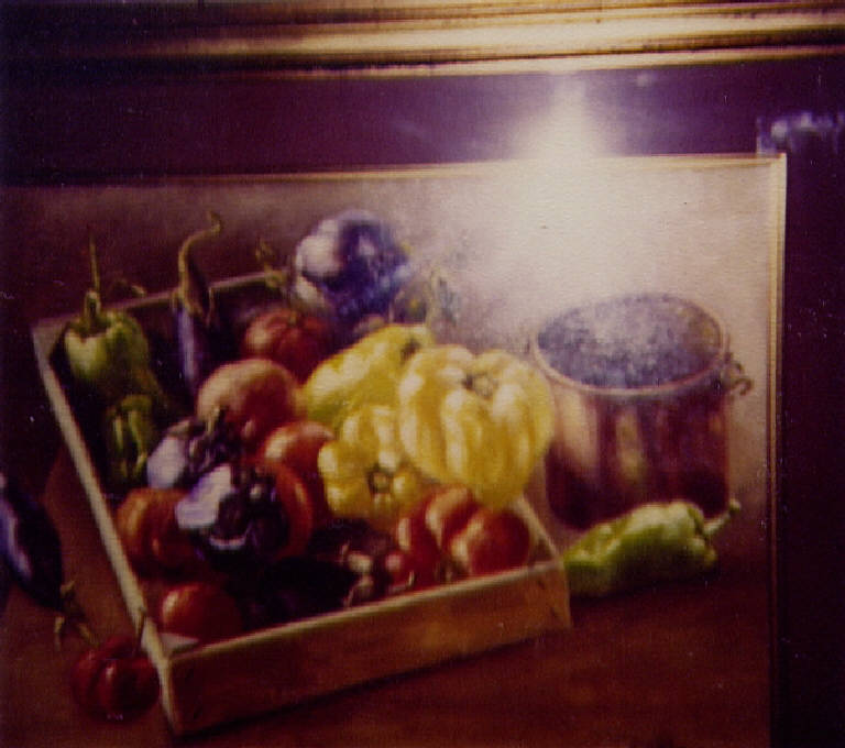 Natura morta - verdure, natura morta con verdure (dipinto) di Carlo (seconda metà sec. XX)