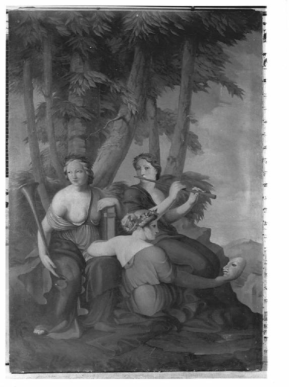 Figure allegoriche femminili (dipinto) - ambito lombardo (prima metà sec. XIX)