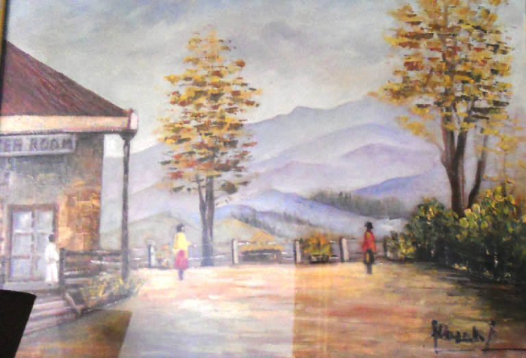Paesaggio montano (dipinto) (sec. XX)