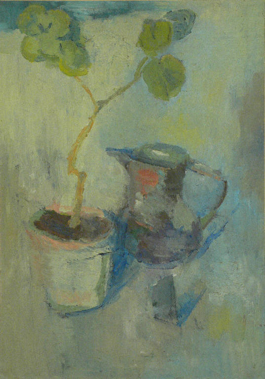 Vaso con brocca, Natura morta (dipinto) di Guidetti Danilo (sec. XX)