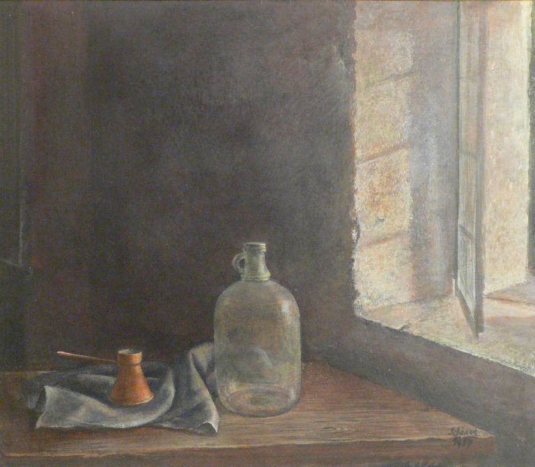 Il gallone inglese, NATURA MORTA (dipinto) di Schiavi Elena (sec. XX)