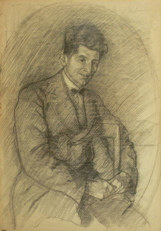 Il poeta Martin (Martinotti), RITRATTO MASCHILE (disegno) di Lomini Mario (prima metà sec. XX)