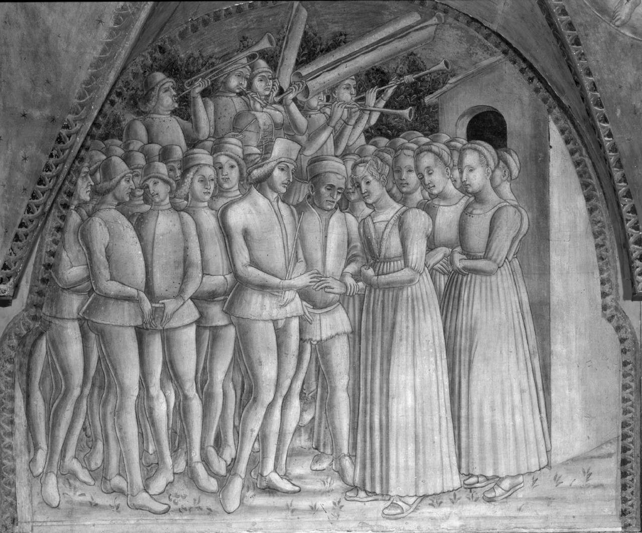 Storie di Griselda, I festeggiamenti per le seconde nozze (dipinto) di Pittore parmense - ambito parmense (ultimo quarto sec. XV)